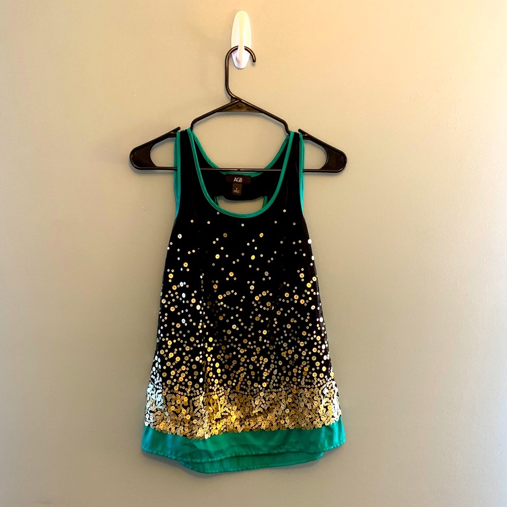 AGB Gold Sequin Dress Top
